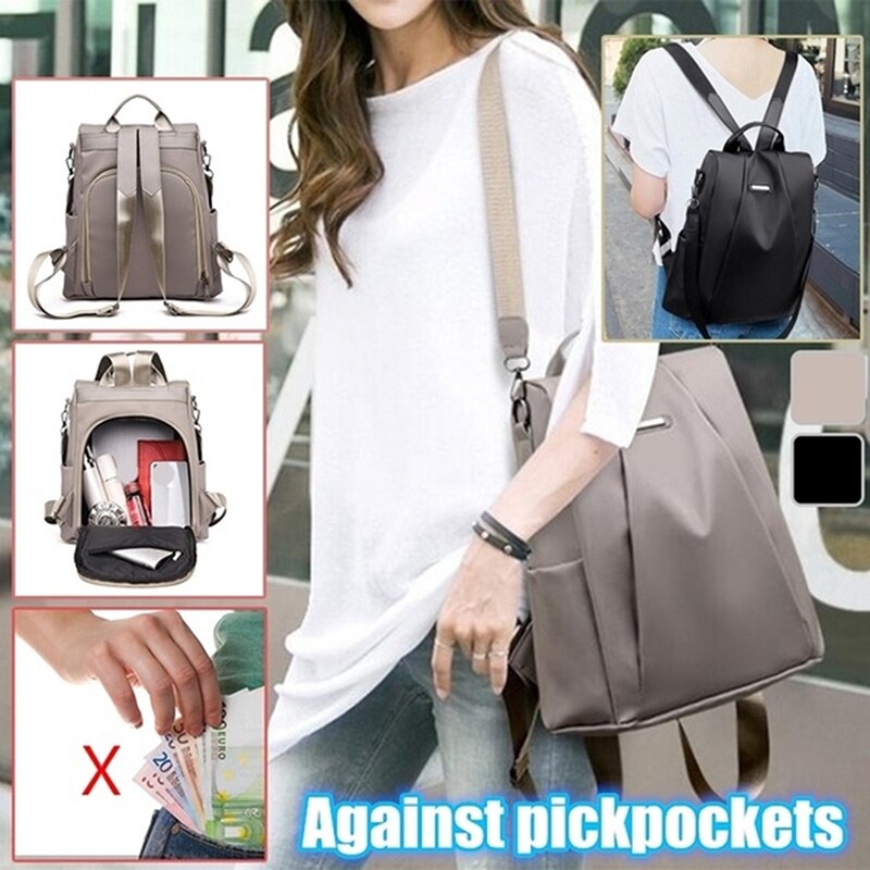 heißer frauen Rucksack lässig Nylon Einfarbig Schule Tasche Abnehmbare Schulter Riemen Schulter Tasche