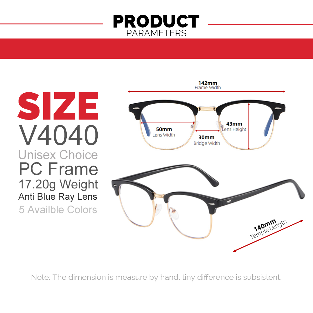 Gafas clásicas con montura transparente para hombre y mujer, lentes de bloqueo de luz azul sin montura, cuadradas, antirayos azules, para ordenador y videojuegos, 2025