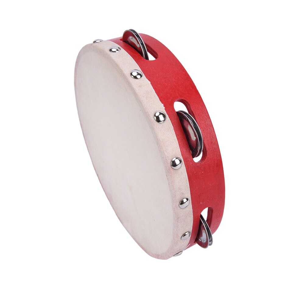 8 "Red Musical Tamboerijn Tamborine Drum Ronde Percussie Voor Ktv Partij