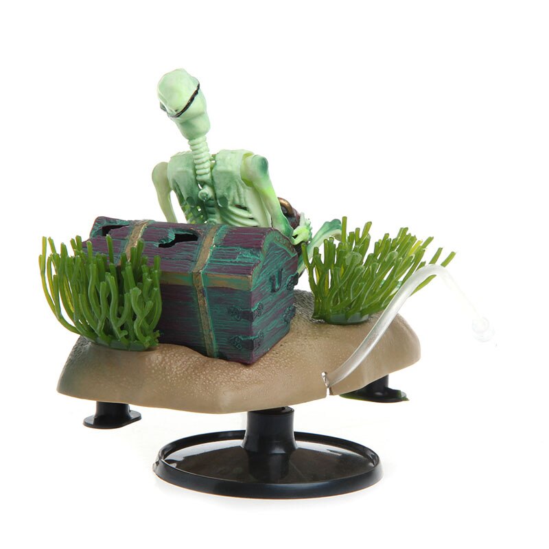Drunk Skeleton Fish Tank Ornament Aquarium Air-operated Landscape Decoration