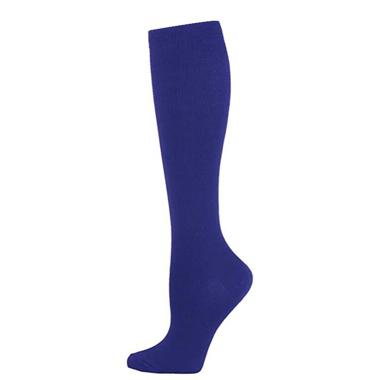 Knee High Compression Sock Sport Compression Sock Adult Compression Sock Calcetines Compresivos Medias De Compresion: Sapphire / S M
