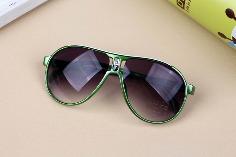 Vintage børn solbriller børn solbriller ovale baby solbriller drenge piger luksus oculos feminino tilbehør  ua400: Grøn