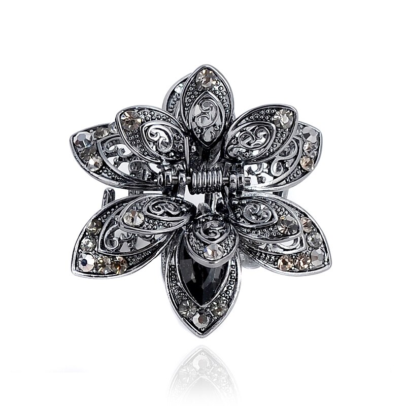 Vintage fleur cristal cheveux griffes pince strass épingle à cheveux cheveux bijoux charme cheveux accessoires pour les femmes