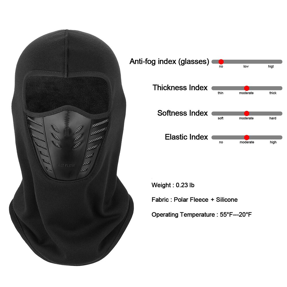 Mascarilla facial de invierno para motorista, sombrero a prueba de viento para adultos, cálida y a prueba de polvo, para ciclismo, congelador al aire libre, para trabajar con la nieve D40