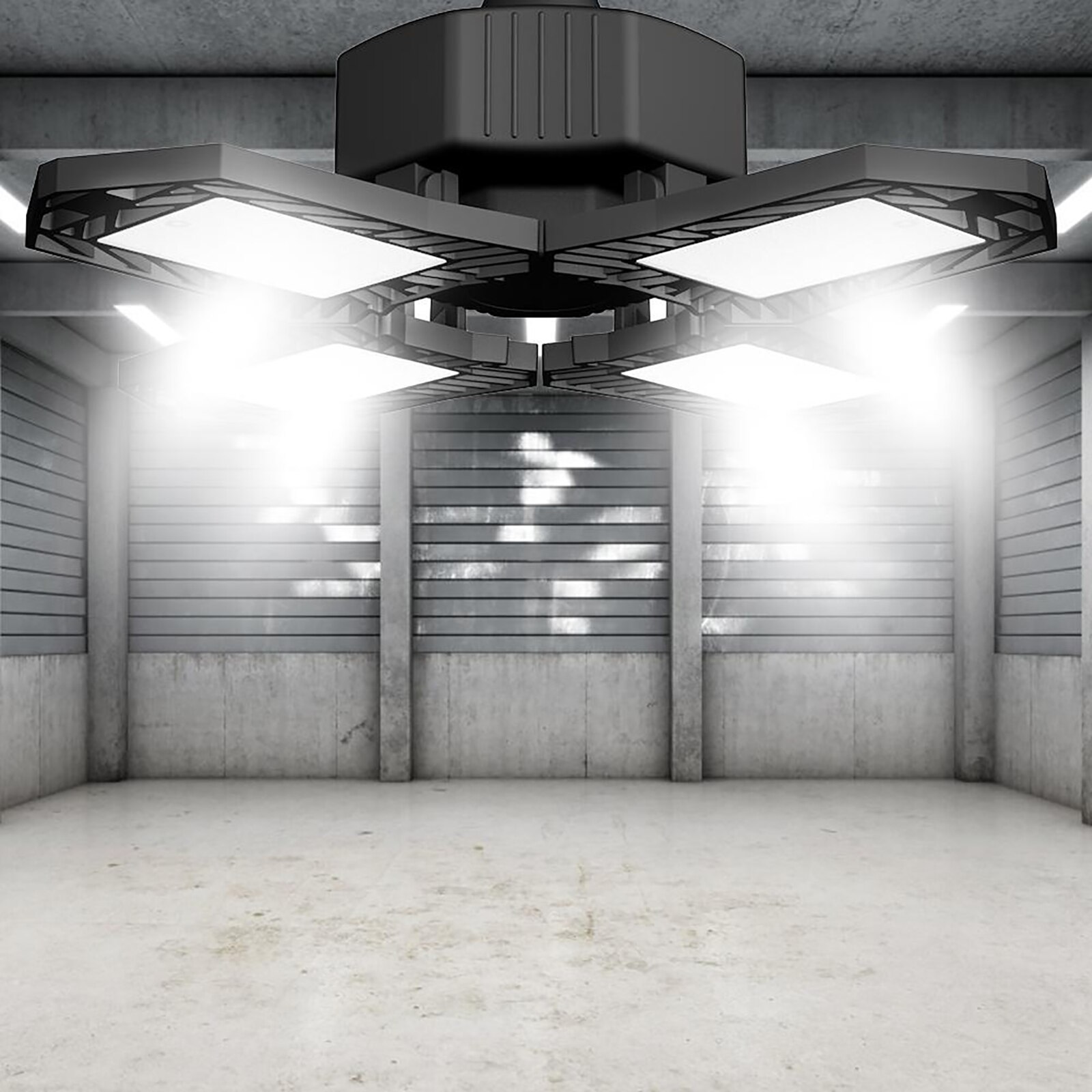 LED Garage Light High Bay Light Folding Ceiling Lights Waterproof Workshop Garage Lights 200W 90 Degree 20000LM 85-265V 6500k