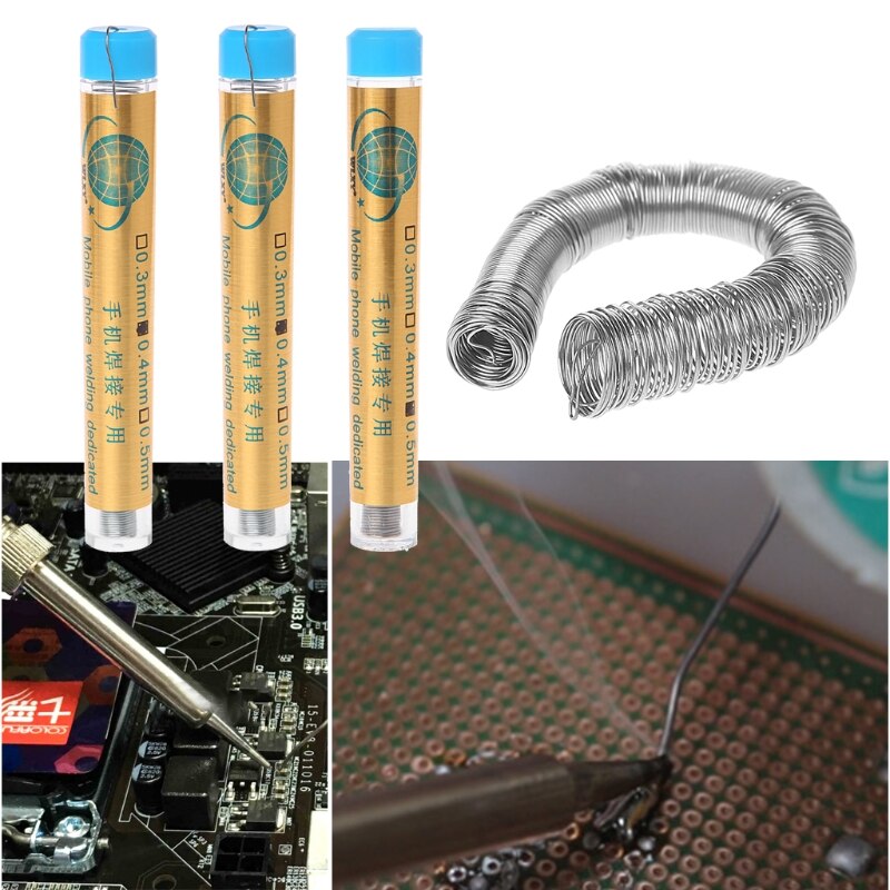 Tin Flux Rosin Core Soldeer Wire Lood Soldeer Pen Tube Dispenser 0.3/0.4/0.5Mm