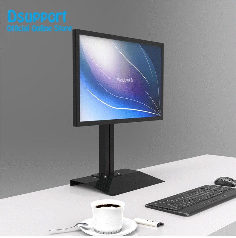 L127 Full Rotation 13"-27" single Screen Monitor Holder LCD TV Mount Desktop Stand Base