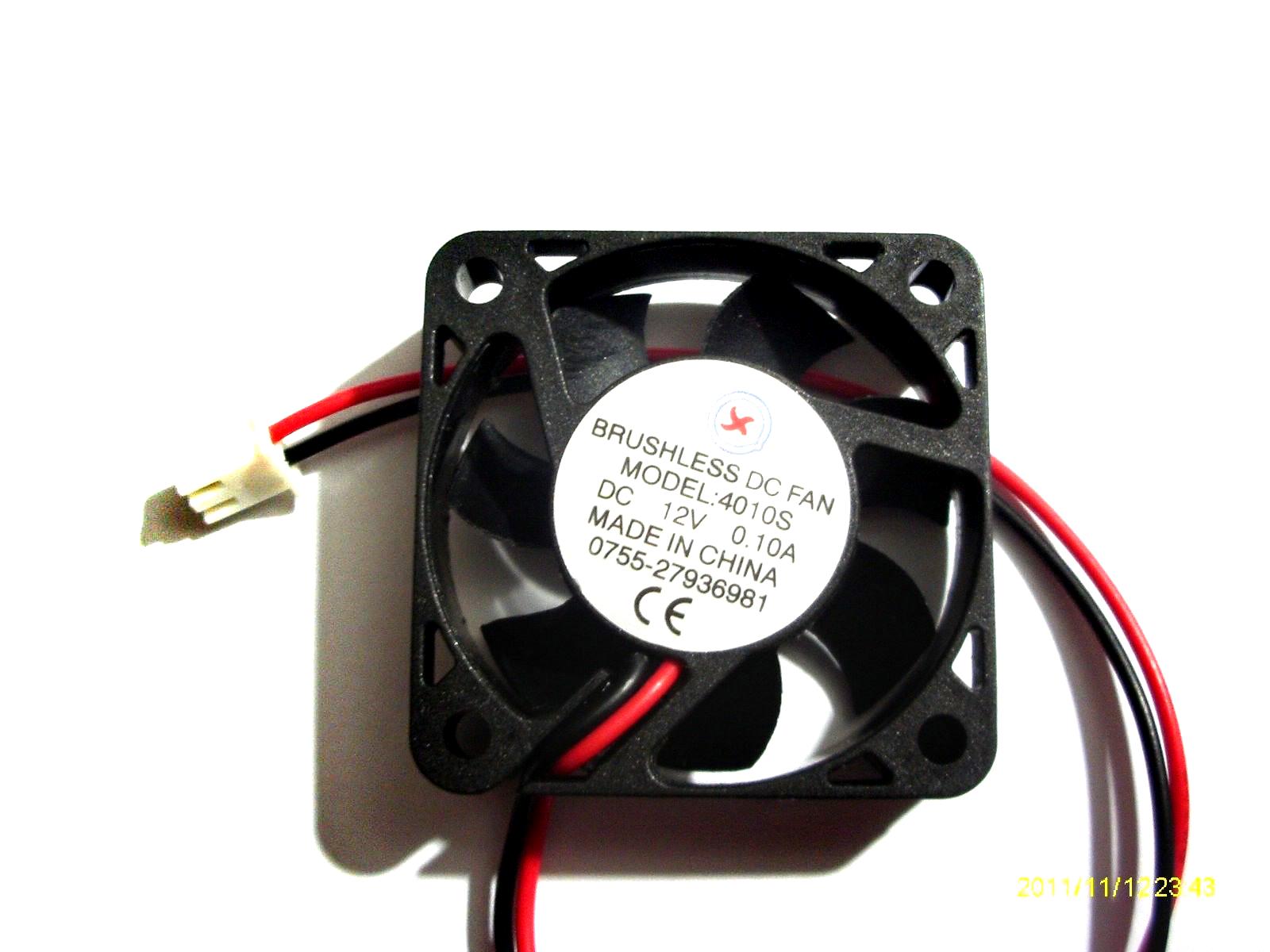 1 PCS Brushless DC Cooling Fan 12V 4010s 40mmx40mmx10mm 2 Wires