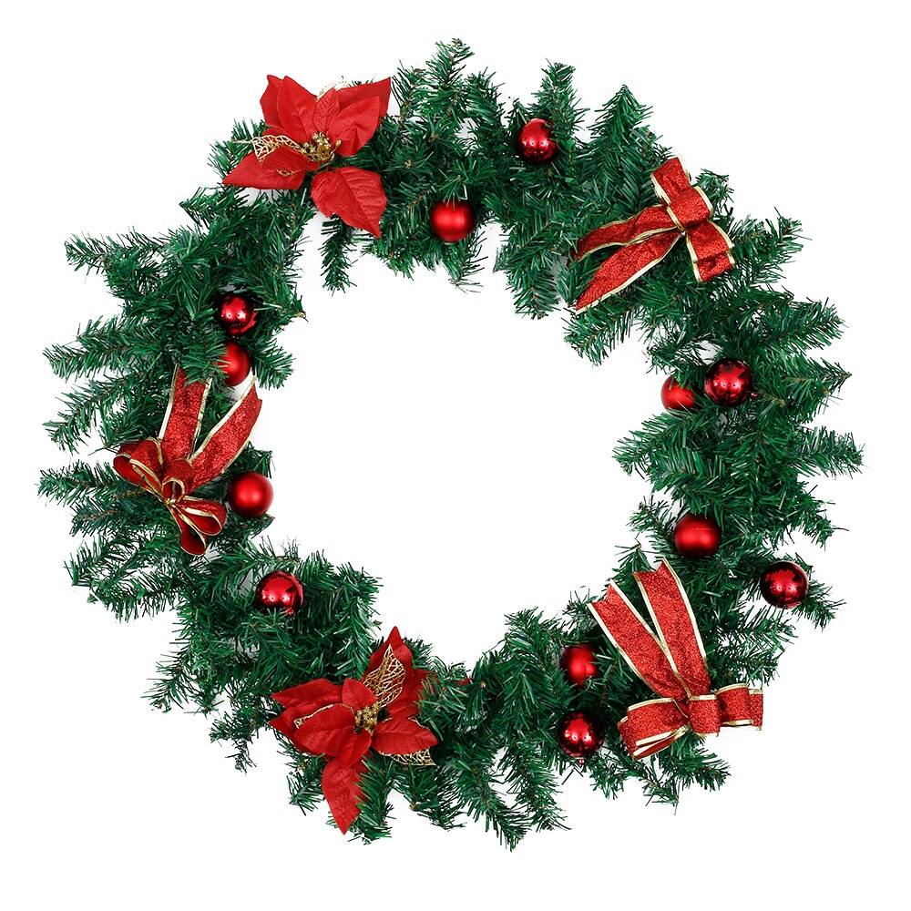 Christmas Garland Wreath Artificial Rattan Garland Christmas Home Decor DIY Hanging Weaved Garlands Year Navidad Decoracion: 2