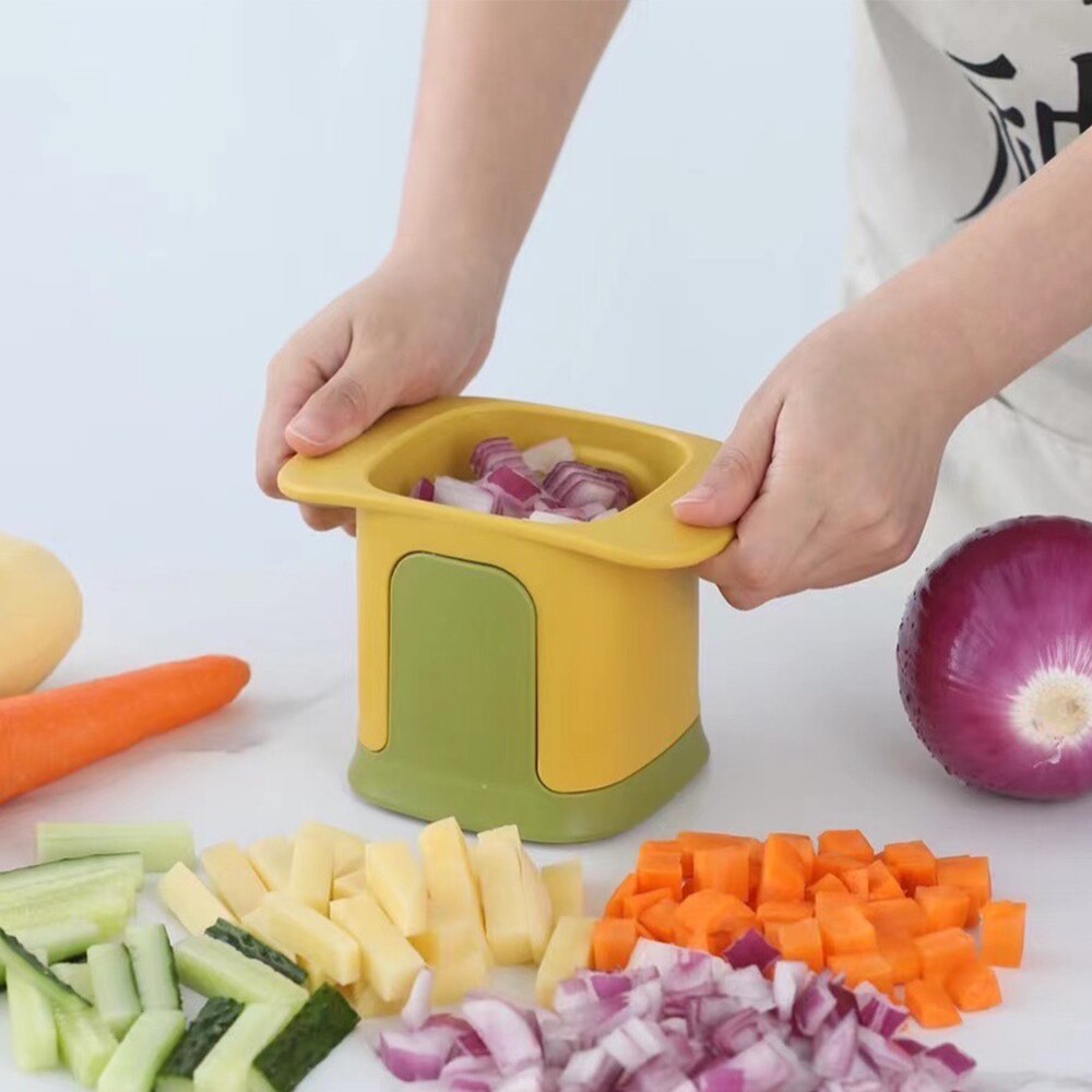 Kitchen Dicing Machine Hand Pressure Cutter Multifunctional Tool for Vegetables Ergonomic Handles for Onions Garlic EIG88