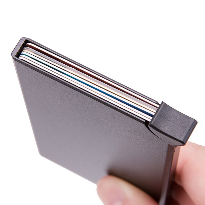 ZOVYVOL RFID Anti-diefstal Smart Portemonnee Dunne ID Card Case Unisex Automatisch Solide Metalen Bank Credit Card Holder Business mini