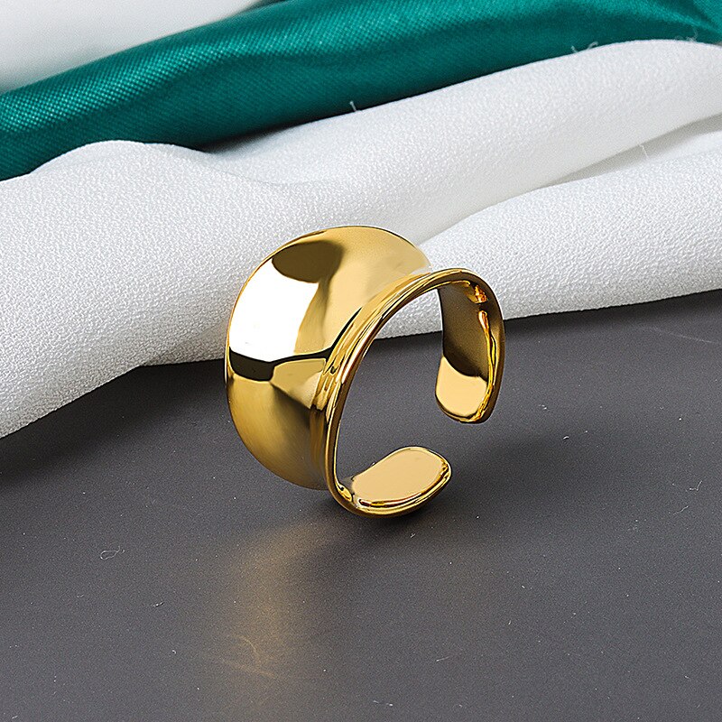 Original Beliebte Glatte, Glänzende Ketten Finger Ring Einfache Ringe für Frauen Hochzeit Engagement Schmuck