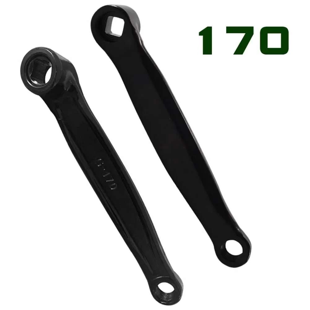 Mountainbike crankarm met volledig massieve constructie, 170mm/165mm/152mm diamantvormige ruitvormige ketting, crank, pedalen, verbindingsstang, accessoires: Wit