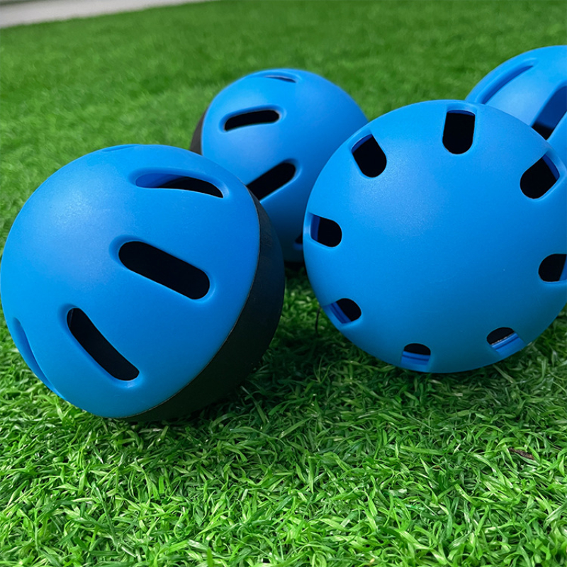 Pelotas de práctica de béisbol, 5 uds., 74MM, bolas auxiliares súper suaves para interiores y exteriores, bolas de Agujero hueco EVA, duplicates negros y azules