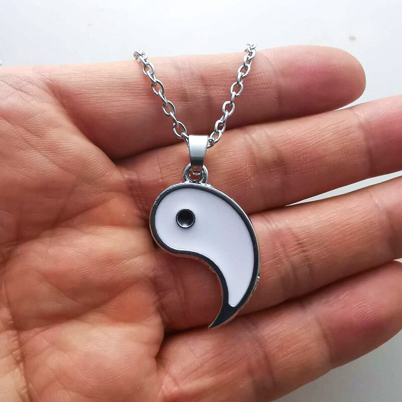 Yin Yang Hanger Ketting Voor Vrouwen Mannen Mode Stellen Bijpassende Choker Beste Vriend Vriendschap Sieraden Kraag Hekserij