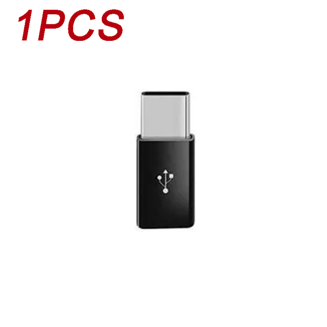 Connettore adattatore USB da tipo C a Micro USB Android per tablet telefono Convertitore da micro USB maschio a tipo C femmina per Xiaomi Huawei: Nero opaco