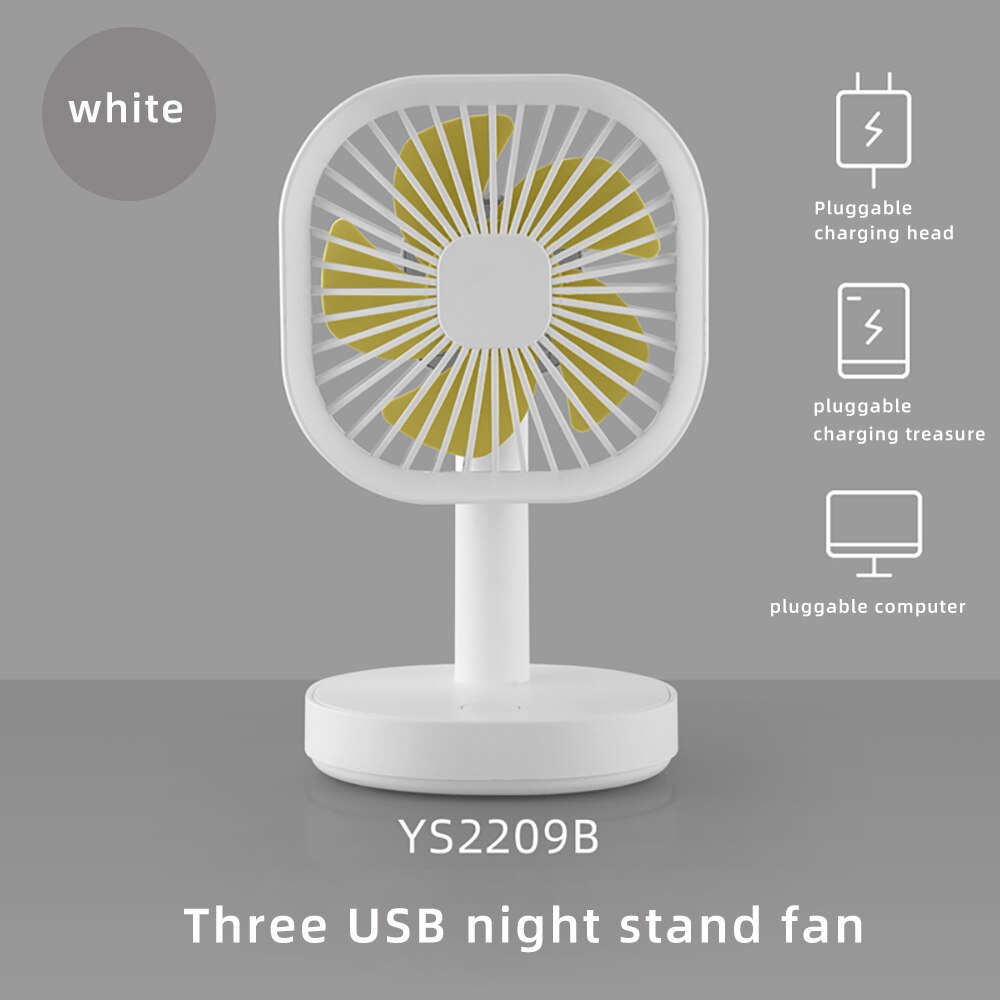 Summer mini Fan USB Charging with Led Night Light Desk Fan Portable ajustment small Fan Charging Office for Outdoor Travel Home: 05