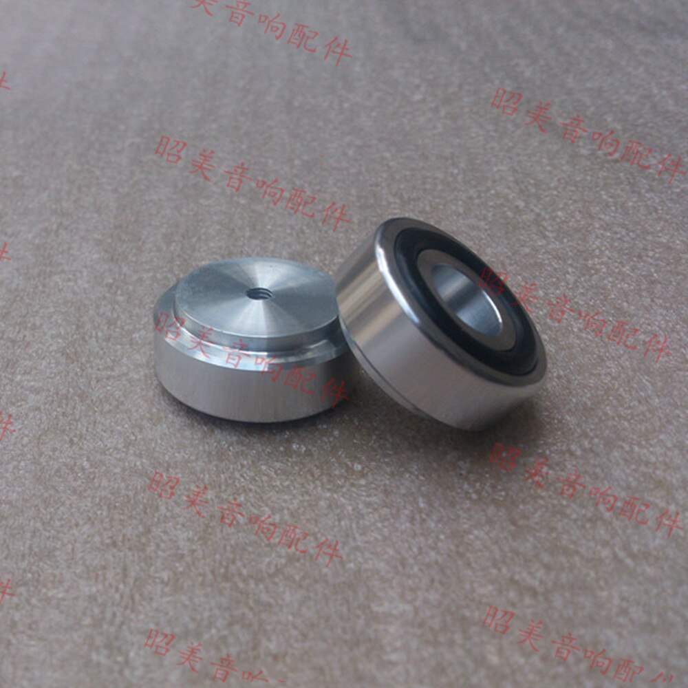 4 stücke Aluminium füße für Energie Ampere (mit Gummi Ring) D: 30mm H: 13mm: Silber