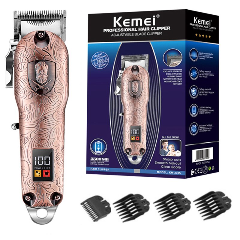 Original barber shop adjustable powerful hair clipper hair trimmer precision haircut machine tapering lithium ion