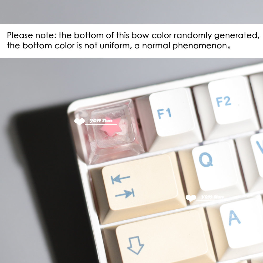 keycaps Voor mechanisch toetsenbord Game Backlit Keycap meisje schattig cadeau ESC Key Transparante cartoon persoonlijkheid Keycap Cherry MX Axis