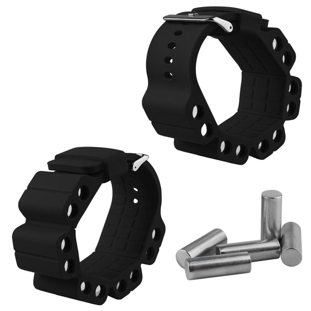 2Stck Einstellbare Handgelenk Gewichte tragbar Handgelenk Knöchel Gewichte Armbinde Für ÜSpund Joggen Yoga Gymnastik aerob Pilates: Schwarz