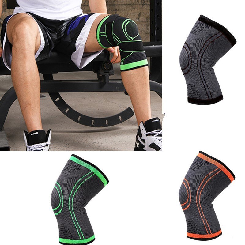 Ginocchiere elastiche 1 PC Nylon sport Fitness ginocchiera attrezzi Fitness Patella Brace Running basket pallavolo supporto