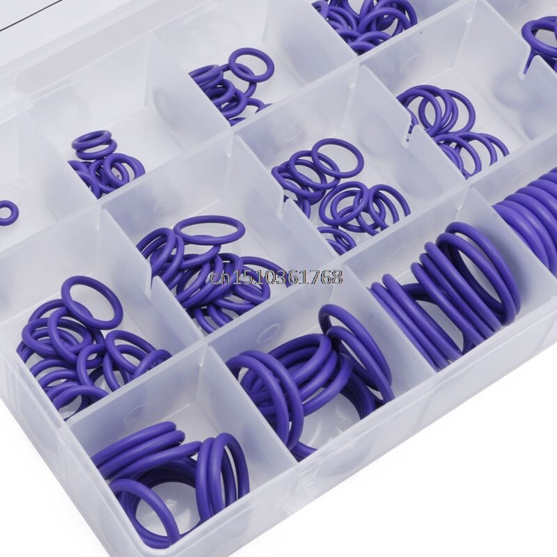 225Pcs Seal O-ring R22 R134a Air Conditioning O-Ring Rubber Washer Assortment PL #Y05# #C05#