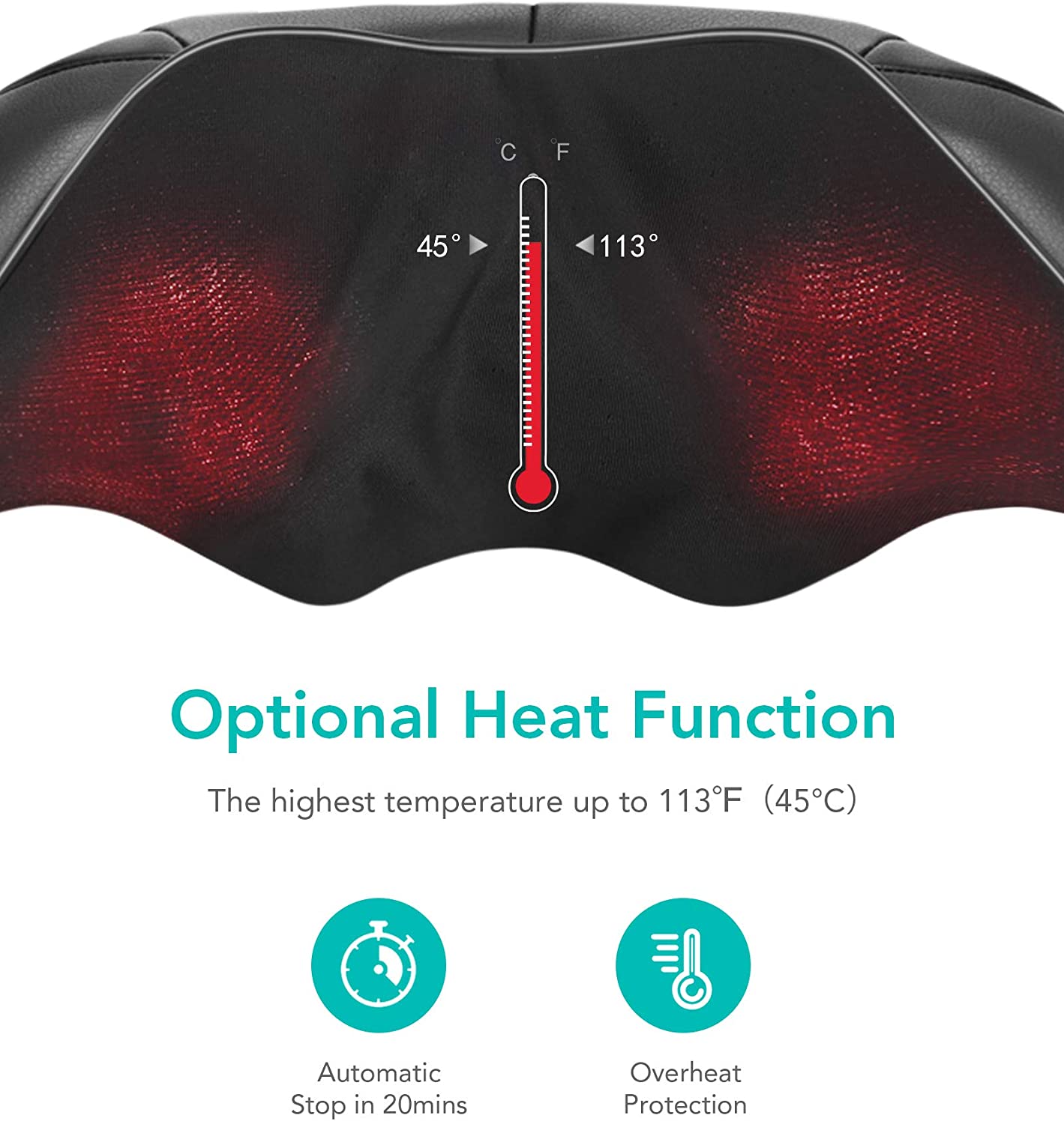 Shiatsu Rug En Nek Massager Met Warmte Diepe Kneden Massage Voor Nek, Rug, Schouder, voet En Benen, Gebruik Thuis, Auto, Kantoor