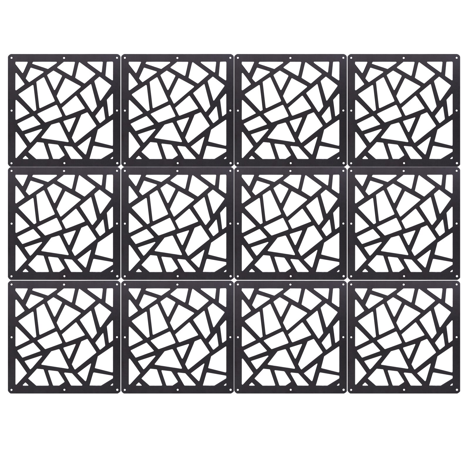 12 Pcs DIY Room Divider Screen Hanging Study Sitting Room Divider Living Room Bedroom Rooms Dining Hotel Bar School Decor Black: 020785