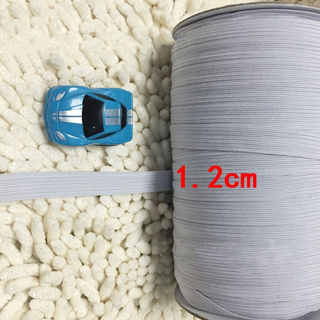 Banda elástica para mascarillas faciales, bandas elásticas planas de costura, bandas de goma para mascarillas faciales, lazos para pijamas, accesorios Diy de 144 yardas