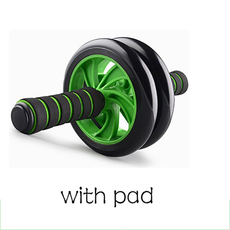 Dual Abs Abdominale Wiel Ab Roller Oefening Fitness Apparatuur Workout Gym Indoor Oefening: Silver