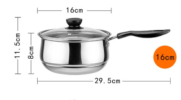 Edelstahl topf Doppelten Boden Suppe Topf Nichtmagnetischen Kochen mehrzweck Kochgeschirr nicht Stock Pfanne induktion Herde verwendet topf: 16cm eins handhaben Art