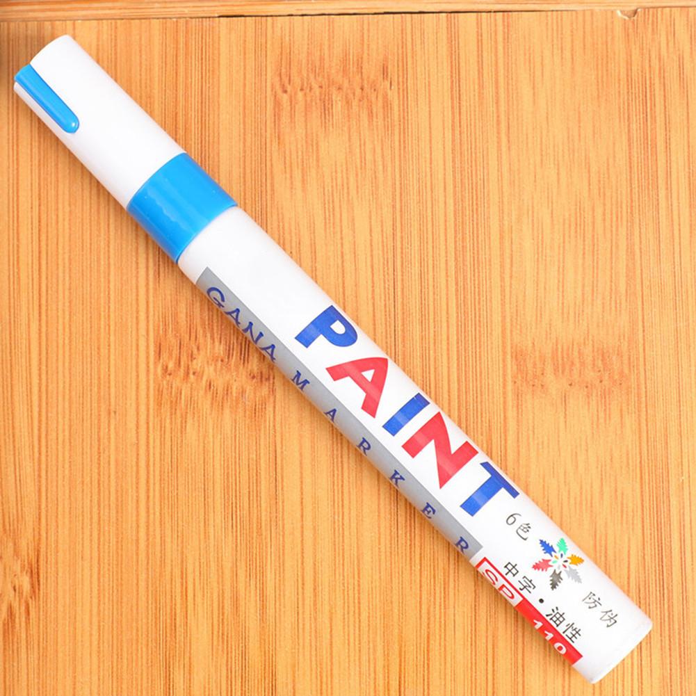 colorful Universal Waterproof Tyres Cars pen Doodle Pen Permanent Paint markers Graffiti Oily Marker Pen: Blue