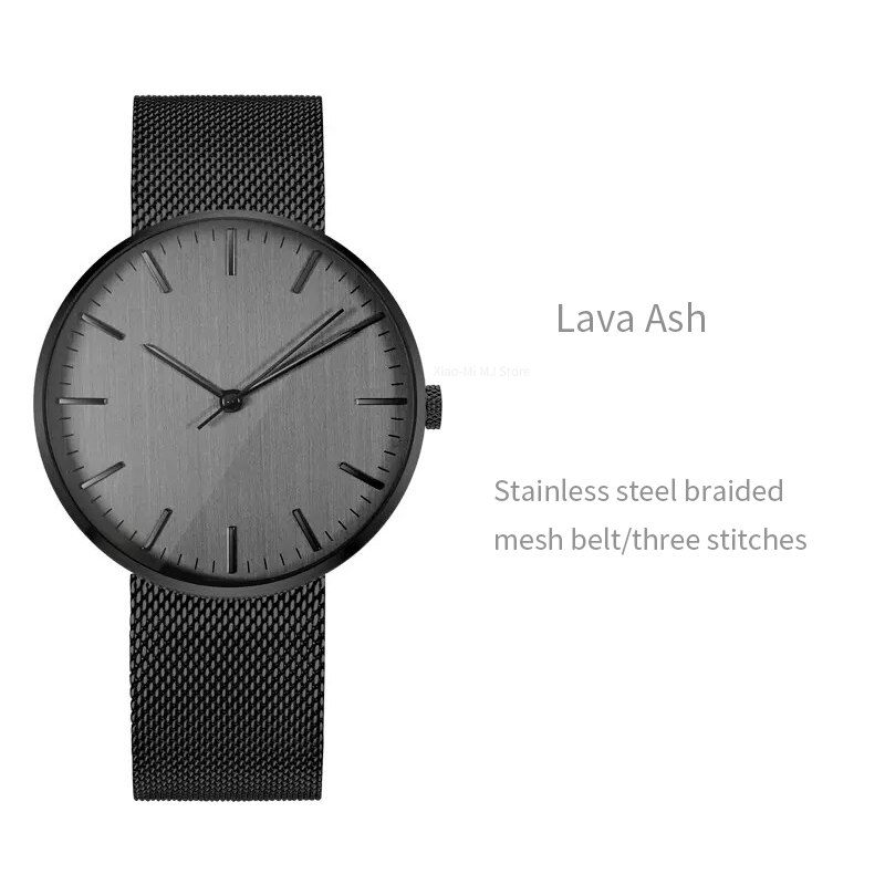 Original Youpin TwentySeventeen Luminous Waterproof Quartz Watch 316L Steel Best Watch Brands For Men Women: Lava Ash