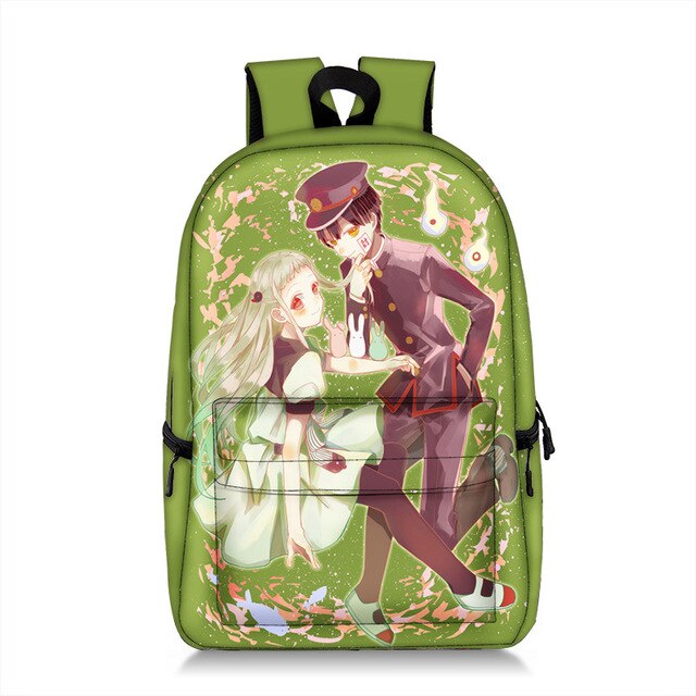 Mochila Wc-bound Jibaku Shounen Hanako-kun Zaino Capacità Sacchetto di Scuola Anime Bookbags Tela per il Maschio e Femmina gli studenti: 12