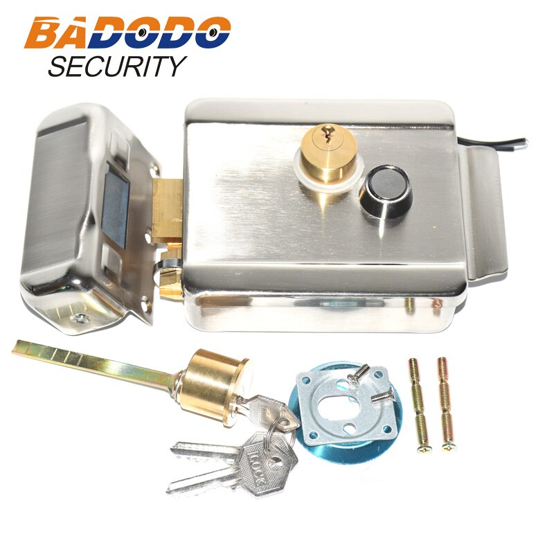 2 remote controlsElectric Gate Door Lock Secure Electric metallic Lock Electronic Door Lock for intercom gate door