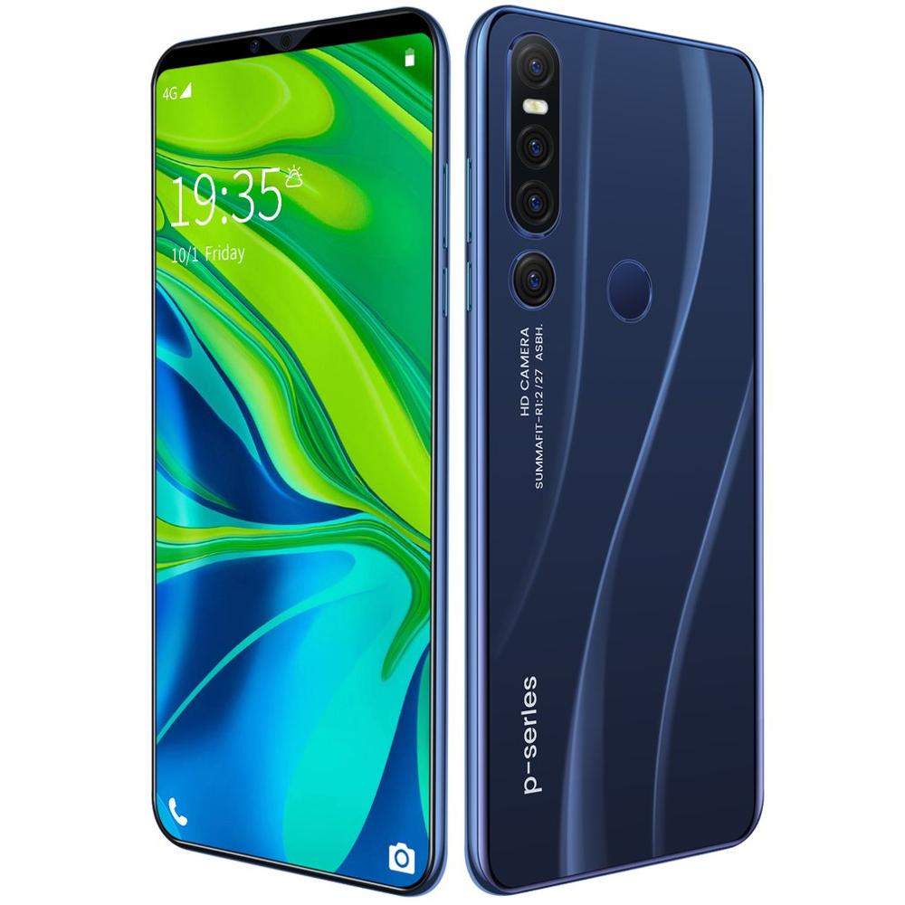 Novo p46 pro smartphone 1gb + 8gb celular android 9.1 handphone núcleo 6.1 polegada mobilephone rosto reconhecimento de impressão digital