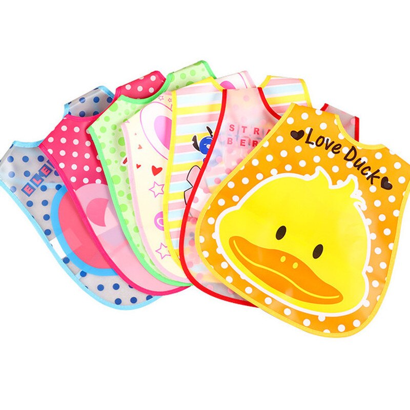 Baberos de plástico ajustables para bebé, Baberos para comer a prueba de agua, paño de alimentación de dibujos animados para bebé, delantal para niño, ropa para eructar, Baberos para niña y niño
