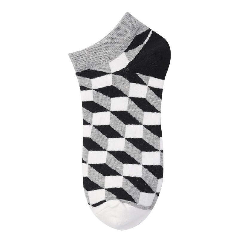 Calcetines bonitos de algodón para hombre, calcetines tobilleros cortos coloridos e informales con números geométricos de fruta, maíz y cerveza,: YELLOW
