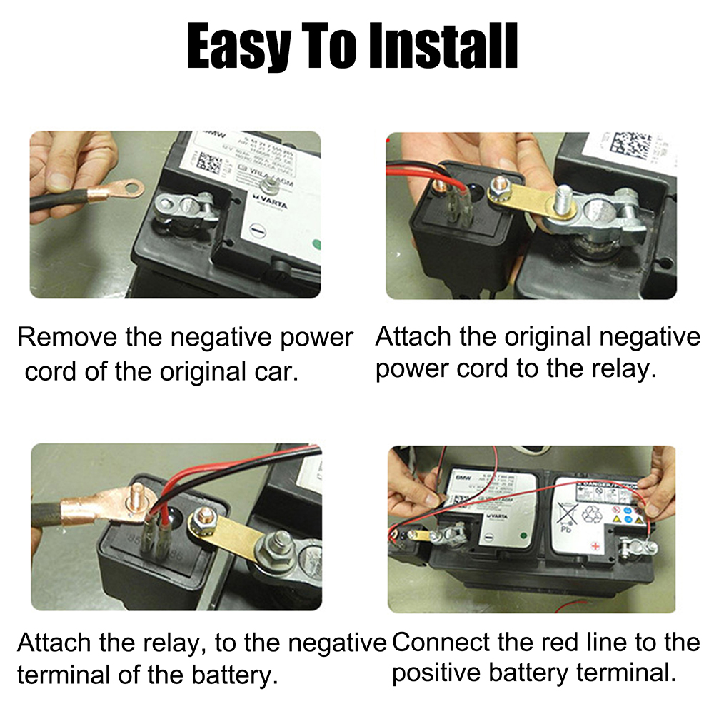 12V 200A Anti-Theft Remote Control Kill Switch For Car Boat RV Van Battery Cut Off Switch Relay Remote Battery Disconnect Switch