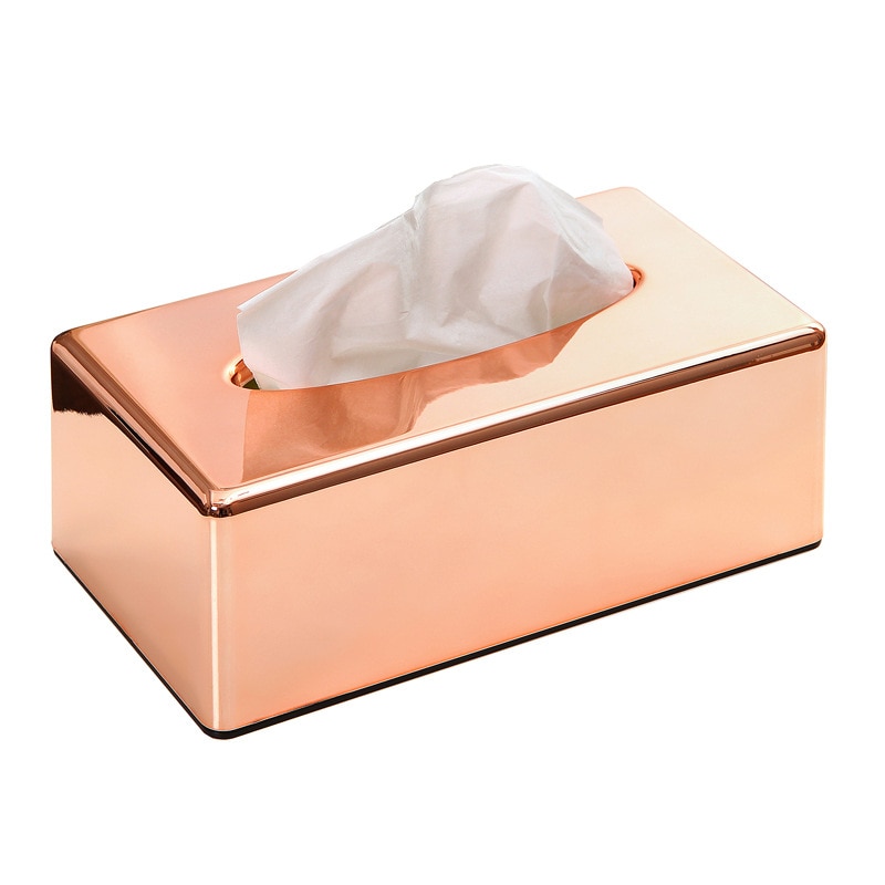 ABS plating rose gold tissue box tissue storage box living room home drawer paper office