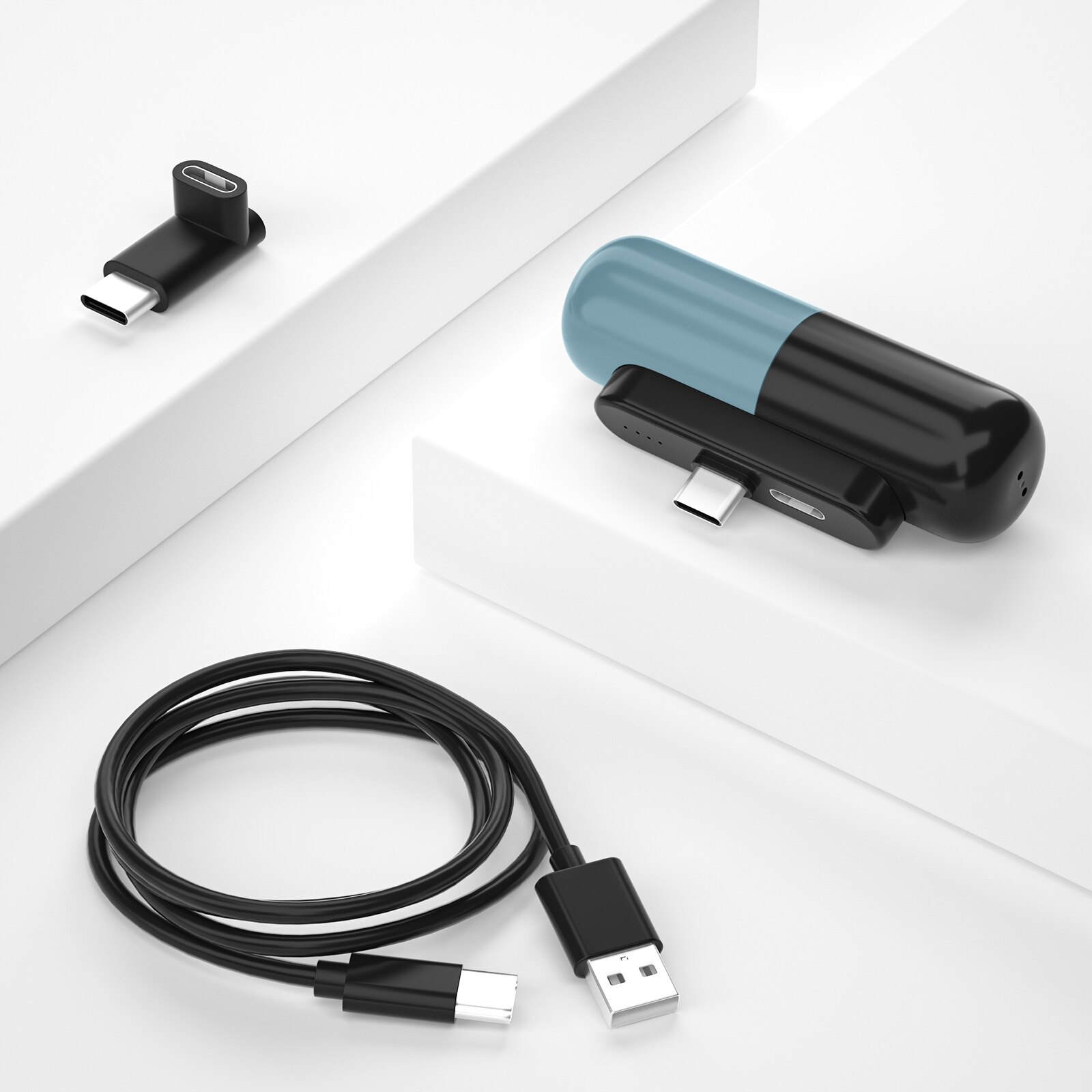 3300mAh For Oculus Quest 2 Capsule Power Bank VR Accessories Portable Emergency Battery Pack Charging For iPhone Xiaomi Samsung: Blue