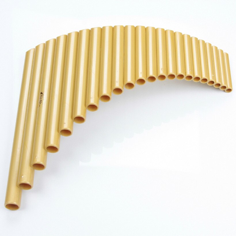 22 rohr ABS kunststoff Panflöte G Schlüssel Panflute Rechts/Verknüpfungen Handgemachte bläser Musical Instrumente goldene farbe Pfanne flöte mit tasche
