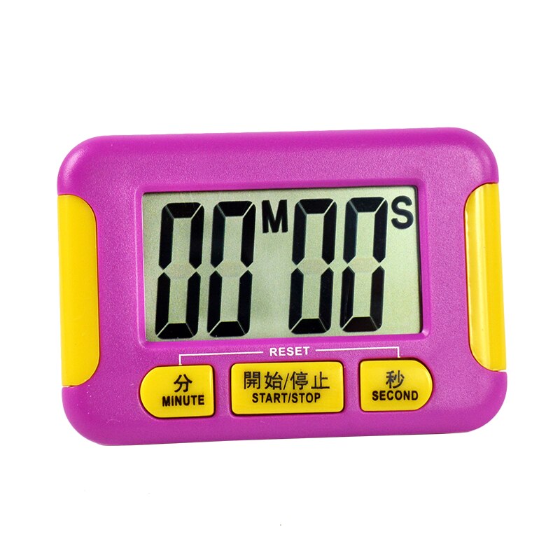 LCD Cooking Timer 99 Minute Digital Kitchen Count-Down Up Timer Kitchen Cooking Timer Digital Count-Down LCD Loud Alarm: Purple