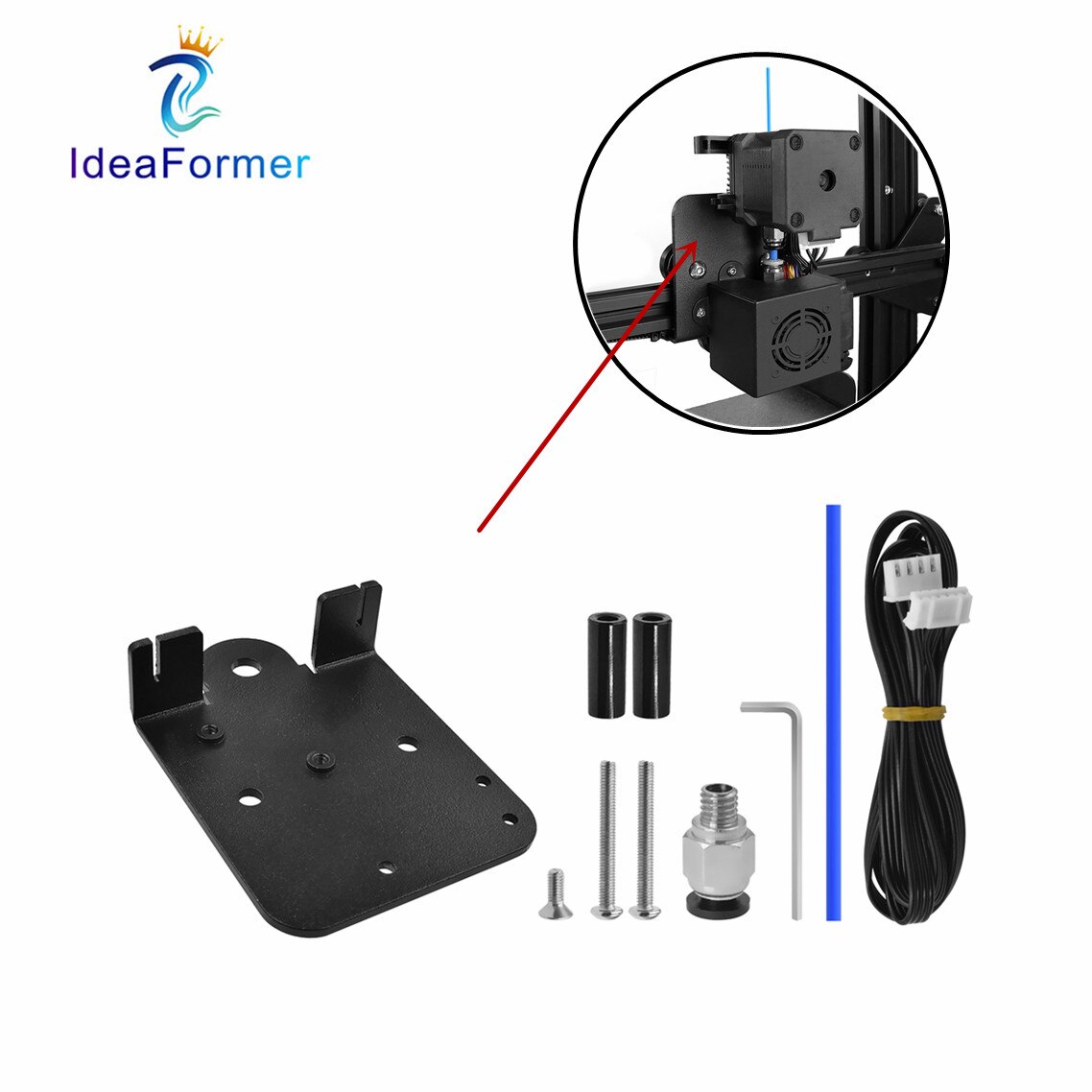 1 Set Ender 3 Aluminum Alloy Direct Drive Plate Extruder Adapter Plate Upgrade Kit For Creality CR10 Ender-3 Ender-5 Extruder.