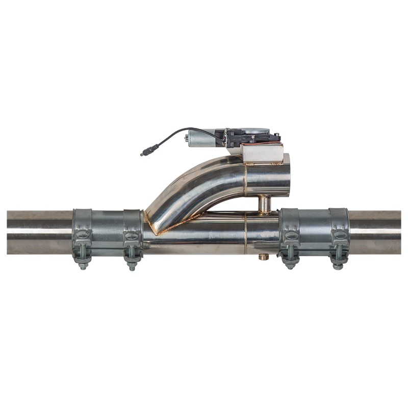 2 &quot;2.25&#39;&#39; 2.5 &#39;&#39;3&quot; Inch SS304 Dubbele Klep Elektrische Uitlaat Uitgesneden Klep Met Schakelaar Knop en 2 Stuks Klem Connector