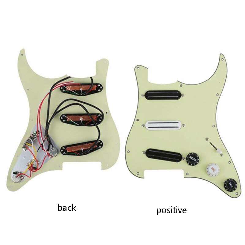 Piastra antigraffio precablata per battipenna caricata per chitarra elettrica a 11 fori con Pickup Humbucker a 3 binari