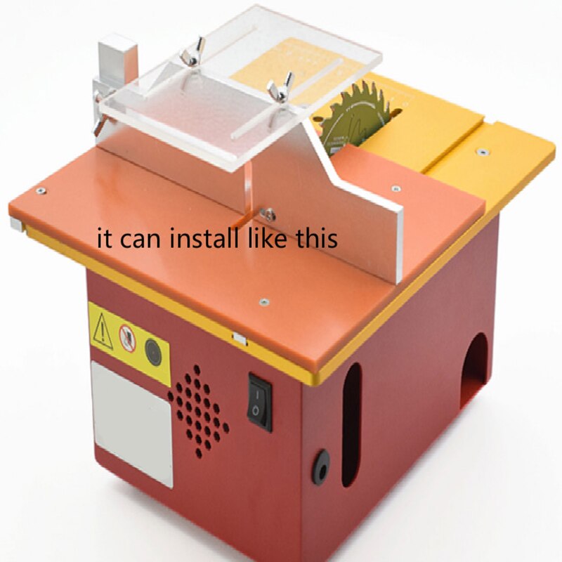 Circulaire Mini Table scie panneau scie circulaire Table pédale bricolage Machines à bois tapis avec échelle