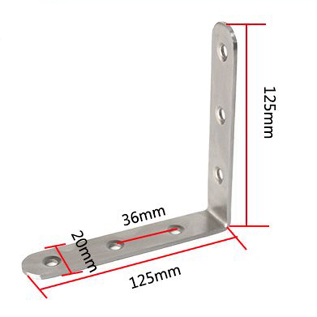 2pcs/10pcs L-Shaped Triangle Bracket Angle Support Stainless Steel 90 Degree Angle Code Fixing Hardware Hardware Accessories