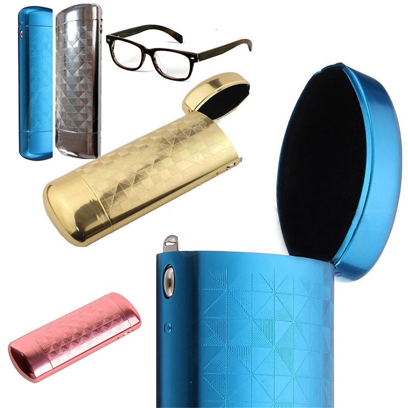 Mayitr 1Pc Hard Metal Aluminium Rooster Brillenkoker Capsule Flip Top Brillen Case Protector Voor Glazen Opslag Gereedschap